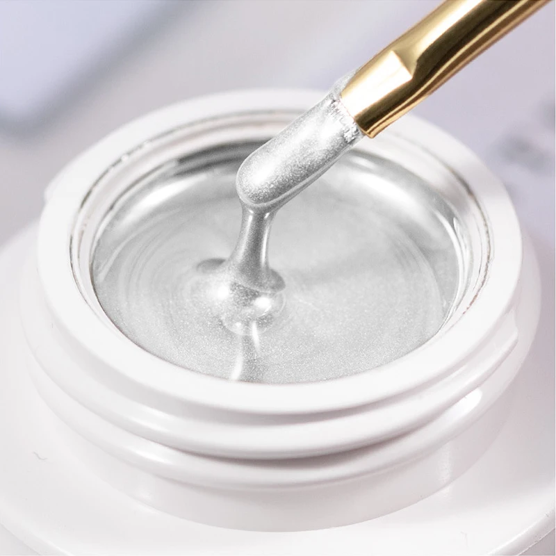 Private Label Metallic Painting Gel Polish Nail Art Silver Chrome Metal Painting UV Gel