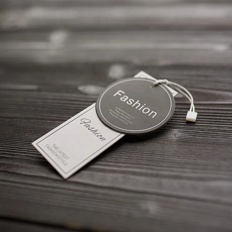 Factory Price Customized Luxury White Cardboard Paper Hang Tag for Jewelry Swing Tag Art paper Hang Tag For Garment Jeans Bags