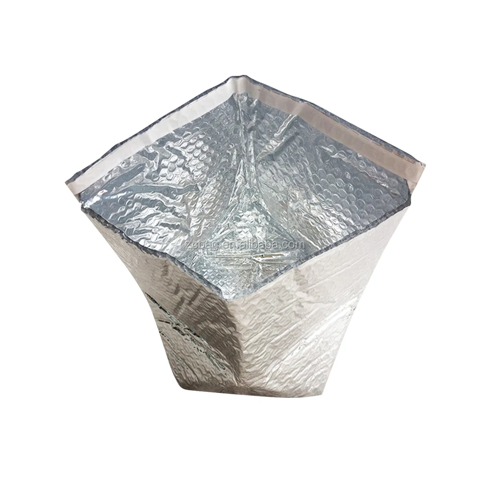 hot & cool lunch deli packaging bag isolation aluminum foil thermal insulated PE Material fishing cool deliver shipper box