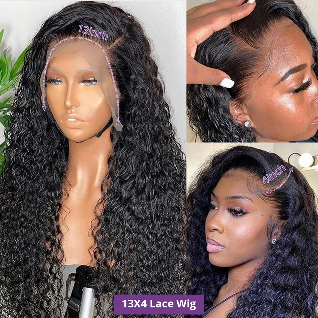 Cheap Wholesale Lace Front Wig Oem Vendors Human Hair Long Size 28 30 Inch Deep Wave Transparent Full Hd Swiss Lace Frontal Wig