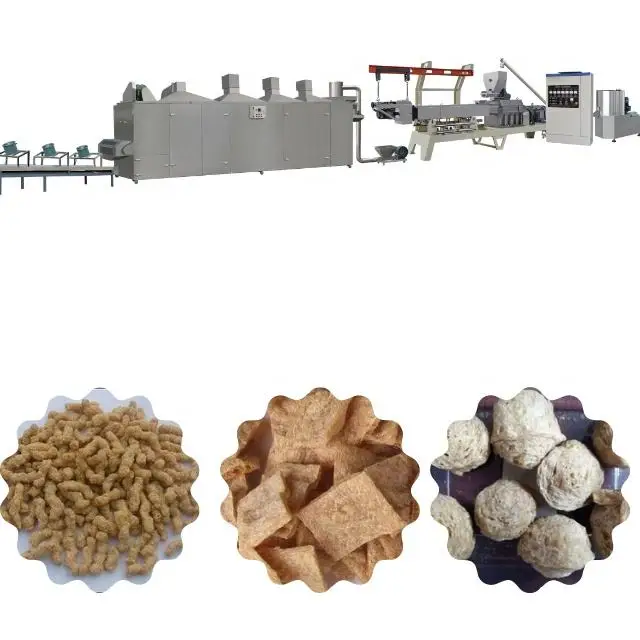 180~250kg/h Textured Soya Nugget Chunks Protein Making Machine Soya Protein Machine
