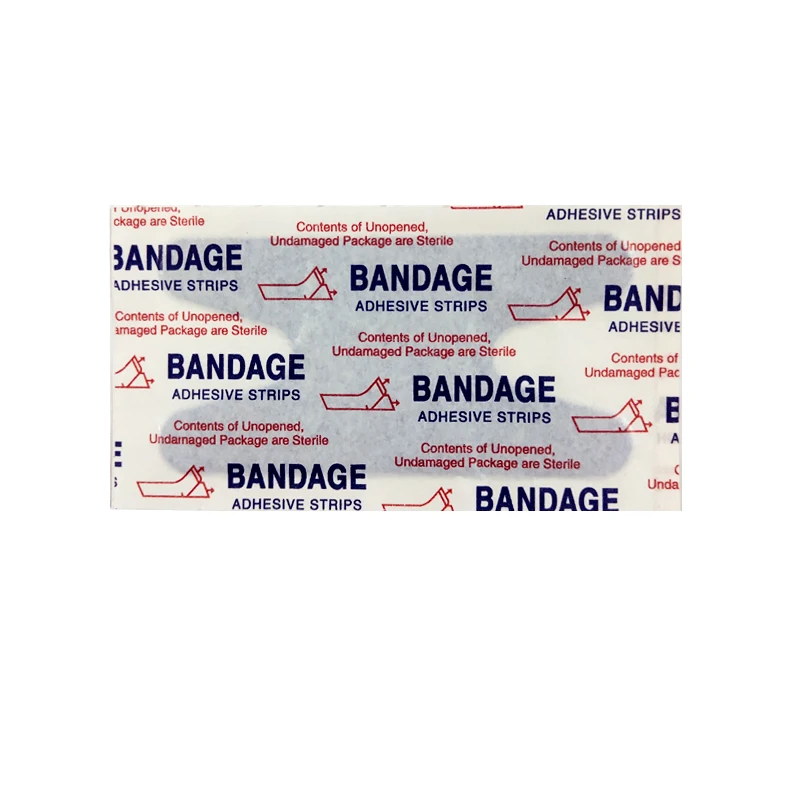 Banghaoning H shape waterproof PE adhesive bandage Plaster Fabric Medical Band Aid Wound Strip Plaster