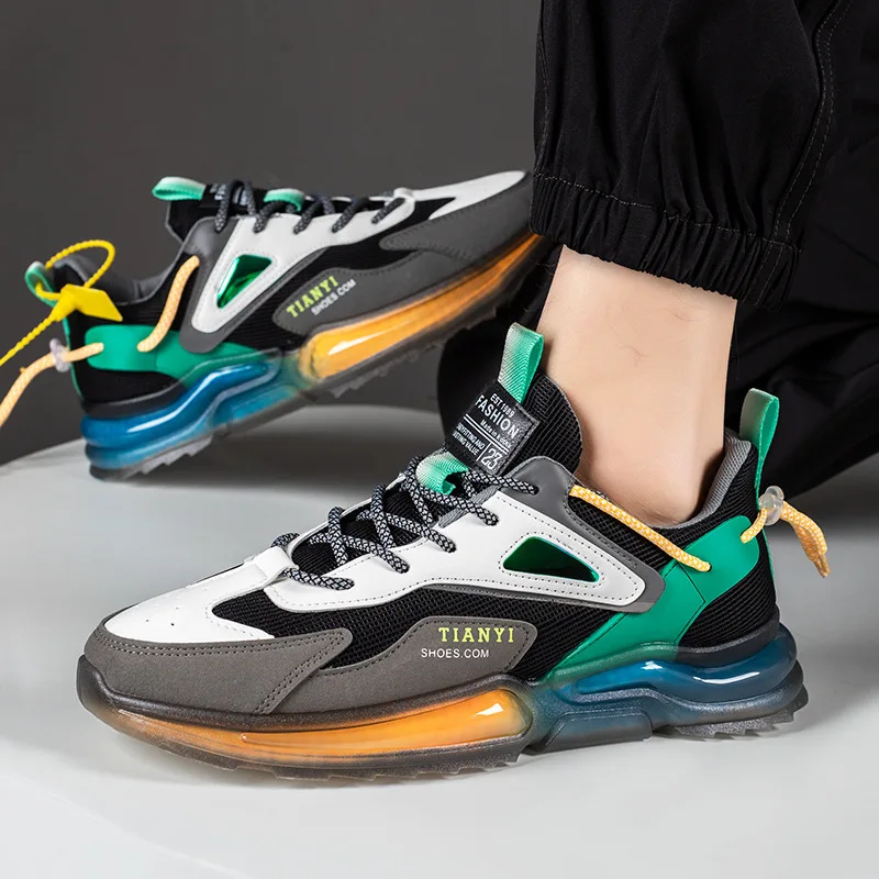 Новые поступления дышащие спортивные мужские кроссовки с воздушной подушкой для бега ходьбы бега на шнуровке