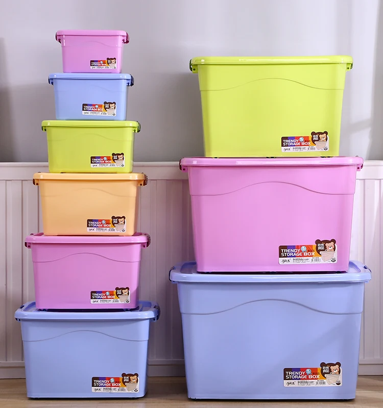 Storage BOX  Plastic Organizers big large pp plastic container box storage bin with lid