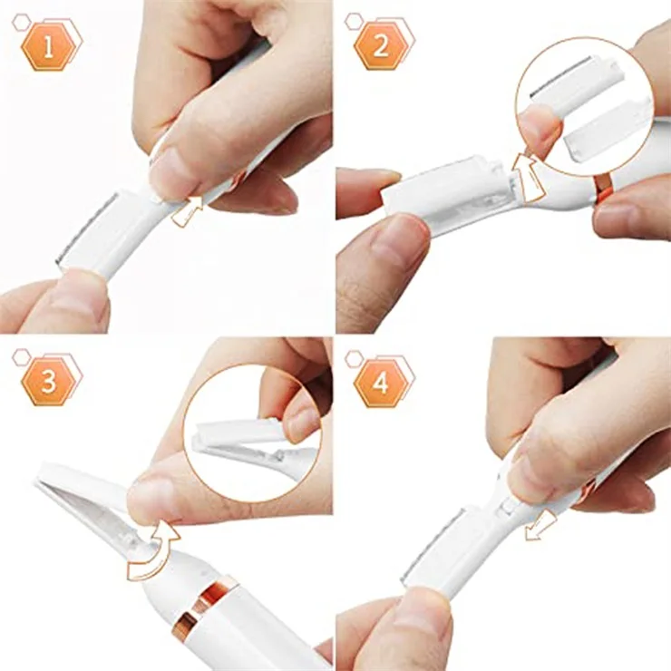 USB Hair Trimmer  for Nose, Ear, Neckline, Eyebrow, & Other Detailing Rinseable Blades for Hygienic Grooming & Easy