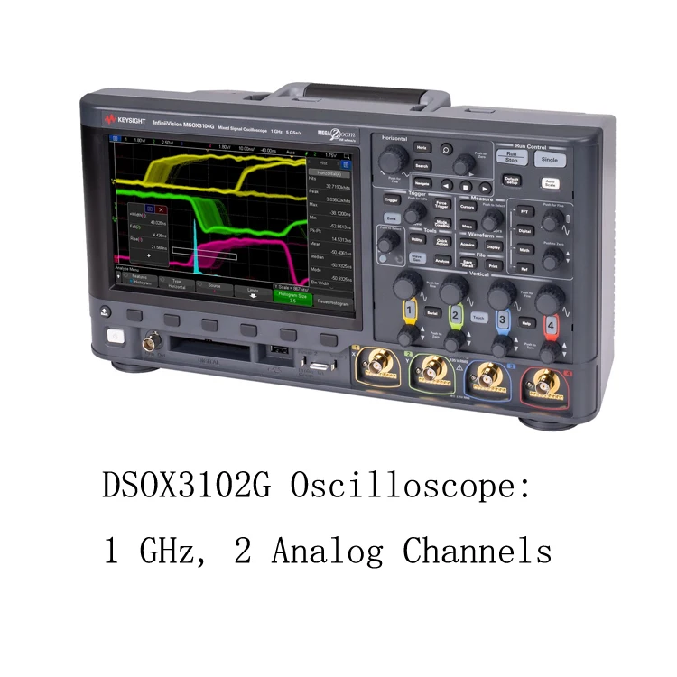 MSOX3052G mixed signal oscilloscope: 500 MHz, 2 analog channels and 16 digital channels