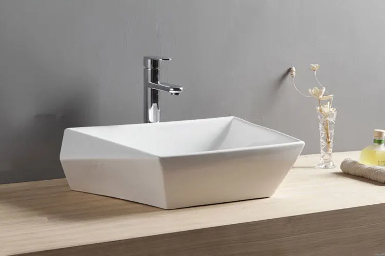 Bathroom Special Design Wash Basin White Ceramic Lavabo Bathroom Sink with No Faucet Hole