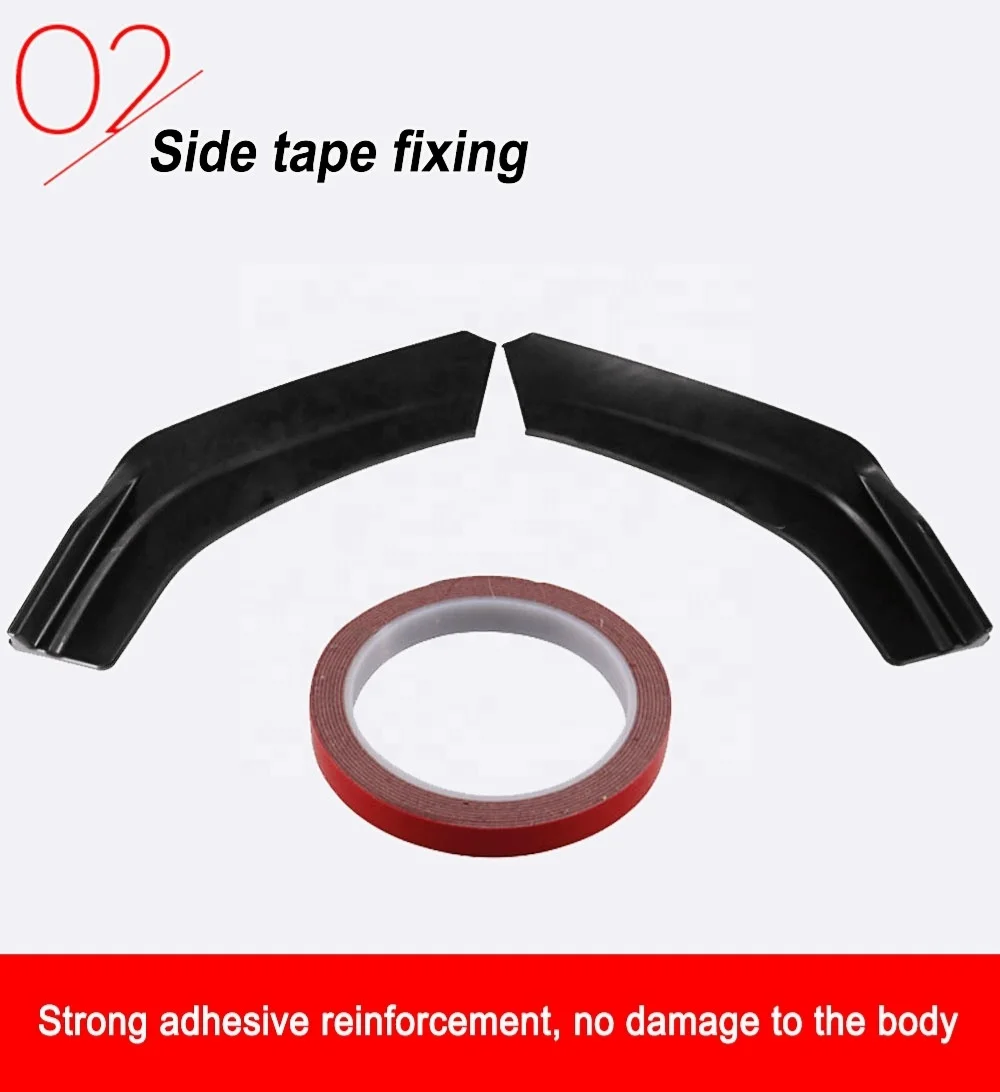 
3pc Carbon Fiber Front Bumper Lip Body Kit Spoiler For Honda For Civic Sedan 4Dr 2016 2017 2018 