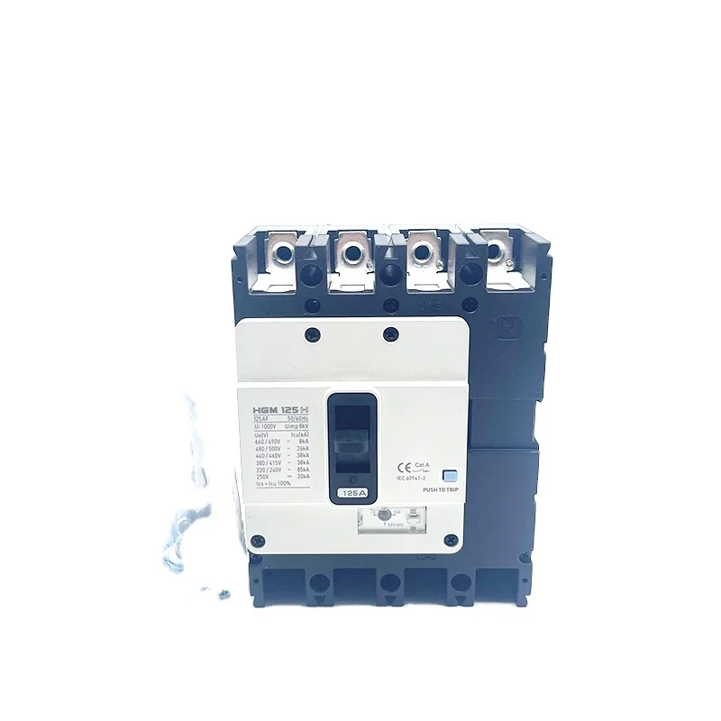 Circuit breaker MCCB HGM 125H 125A 4P best quality silver point have a lot of stock wholesale price
