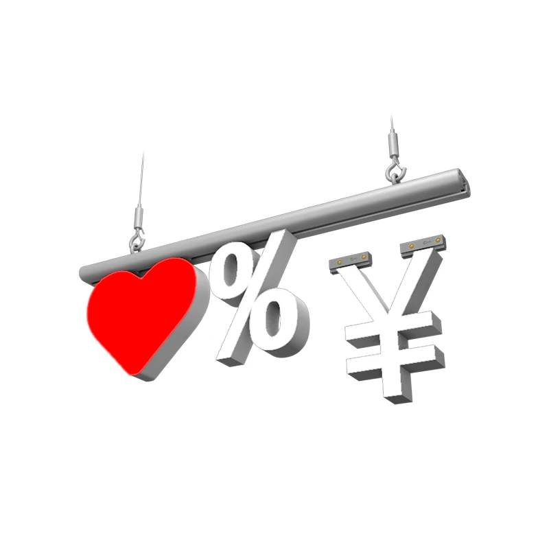 abcmix DIY Top Track LED Alphabets Free-mix 3D Advertising LED Sign for Shops