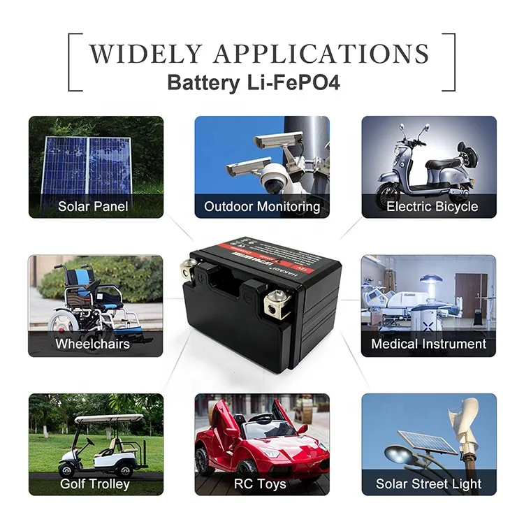 Lifepo4 Battery Pack 12v 6ah 12ah 18ah 24ah Rechargeable Lithium With Charger Accept