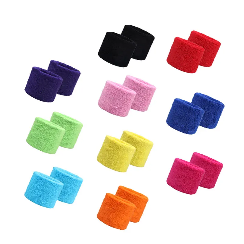 The New Breathable Lightweight  Unisex Sports 5cm Cotton Wrist Custom Contoured Flexible Sweat Bands