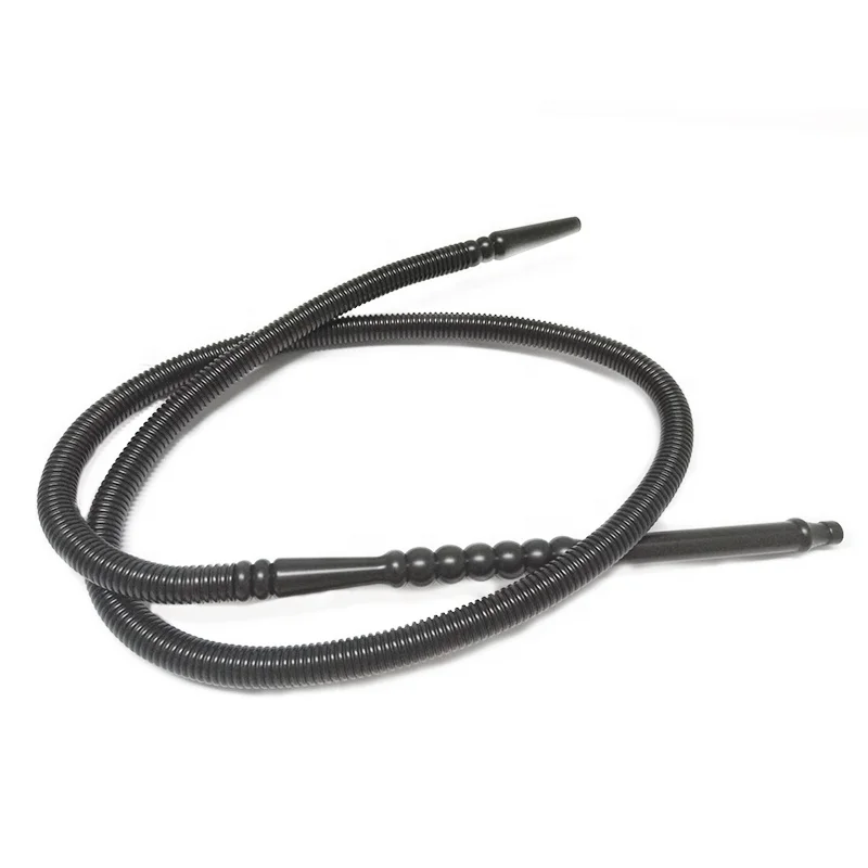 Cheap Food Grade Colorful One Time Use Disposable Plastic Black Shisha Pipe Hookah Hose