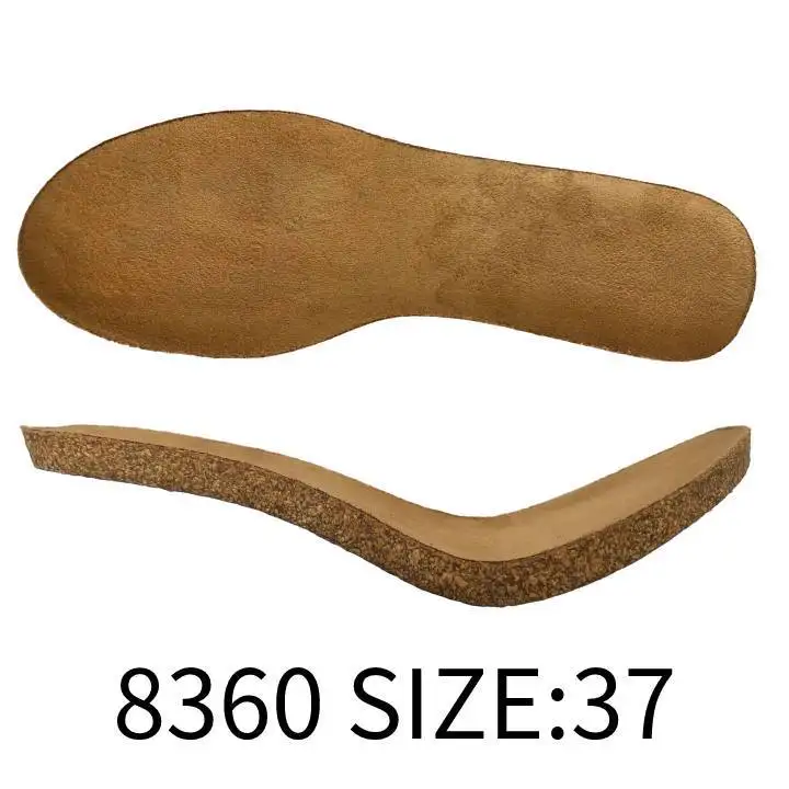 New Arrival Enviroment Friendly Recyclable Sandal Slipper Soles TPR Cork Sole Wooden for Shoe Making