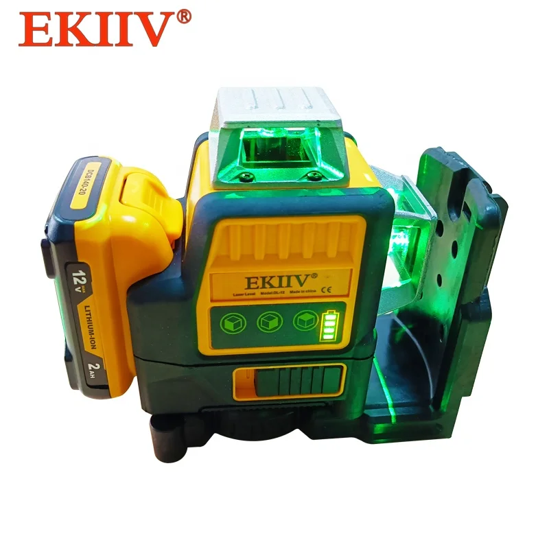 Международным стандартом фабрики Китая ekiiv 12 линия 3d лазерный нивелир плитки лазерное определение уровня инструмент 360 градусов станка лазерной