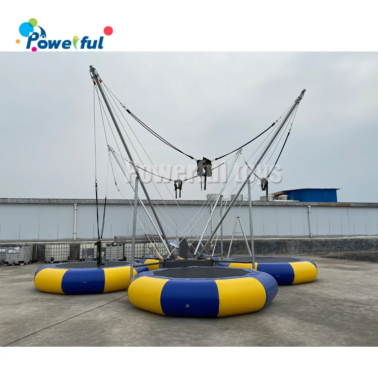 Надувной батут, включающий 4 человека, играют вместе со съемной машиной управления для развлечений на открытом воздухе