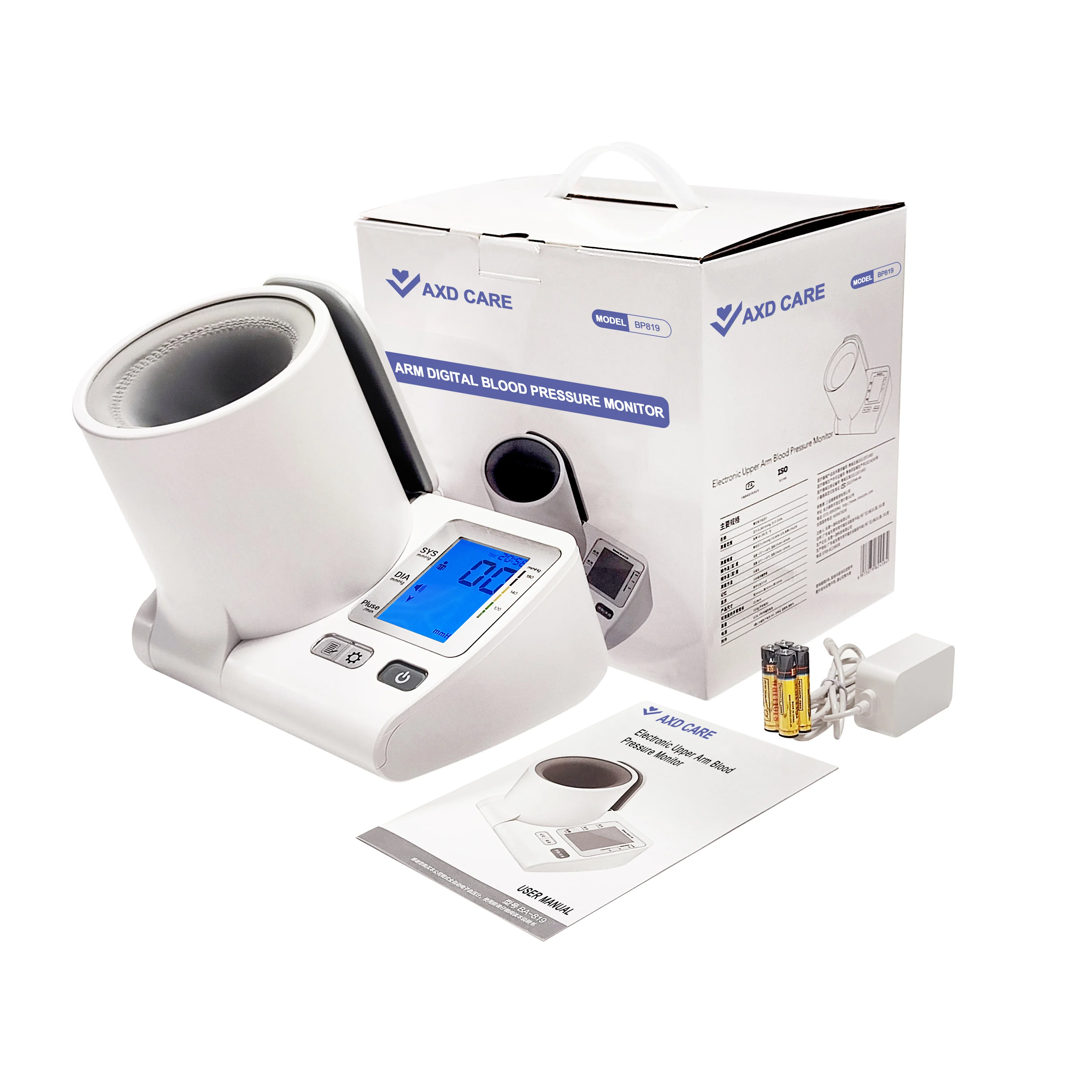 New Digital Sphygmomanometer Blood Pressure Machine Benchtop Tensiometer Armband Pulse Tensiometro Tunnel Blood Pressure Monitor