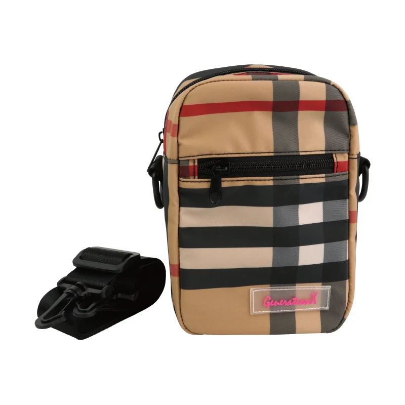 ECO England Style Design Messager Bag Cool Side Bag Crossbody Bag RPET Fabric Men Customized Logo Stitching Nylon Letter Ripstop