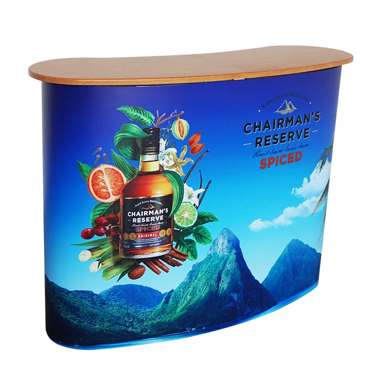 Portable exhibition trade show pop up advertising promo table counter display