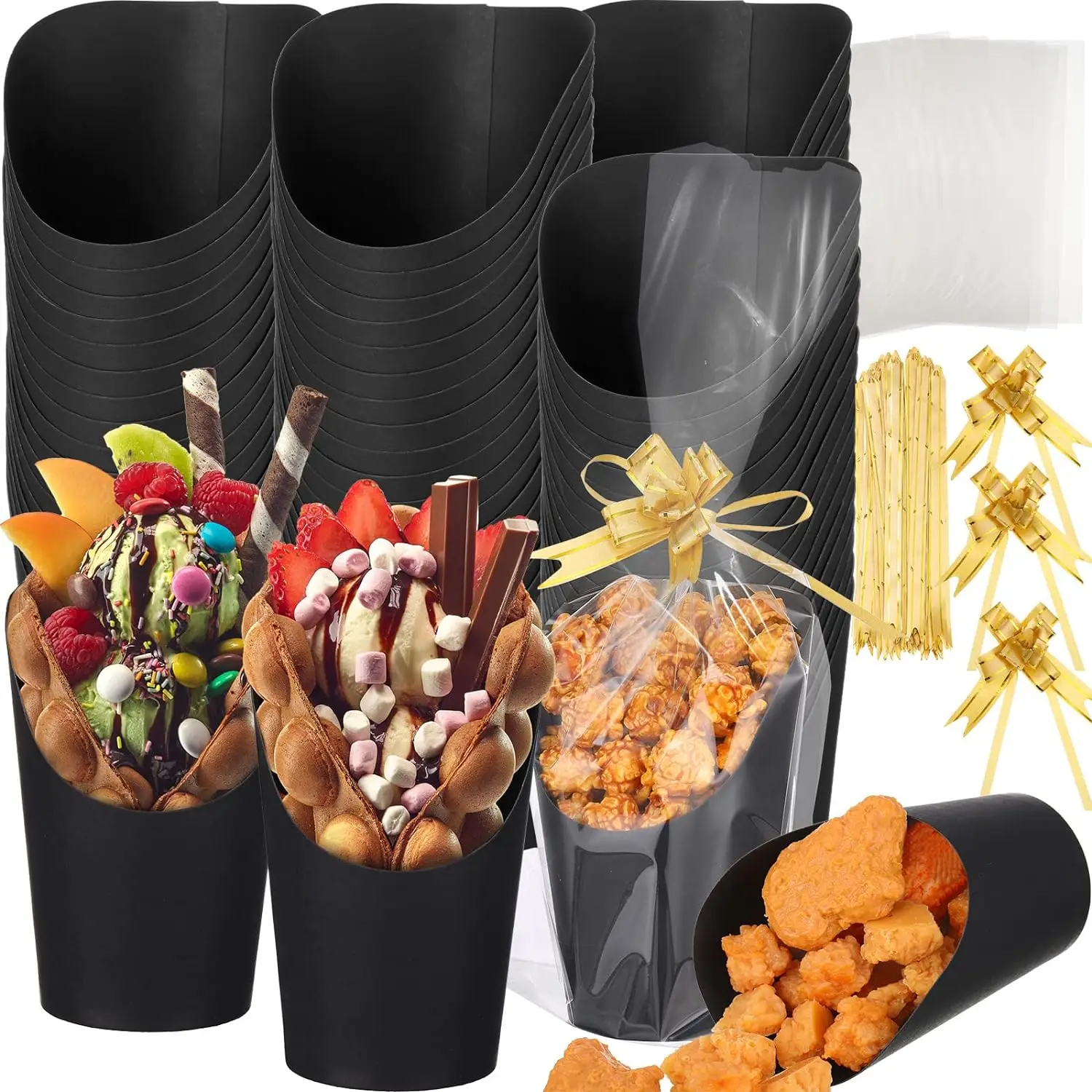 Hot selling black custom logo biodegradable disposable paper cup food paper cup