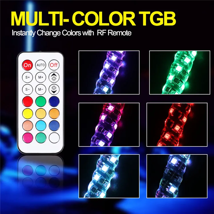 Quick Disconnect Color Changing 4FT Wireless Control Mining Led Whips