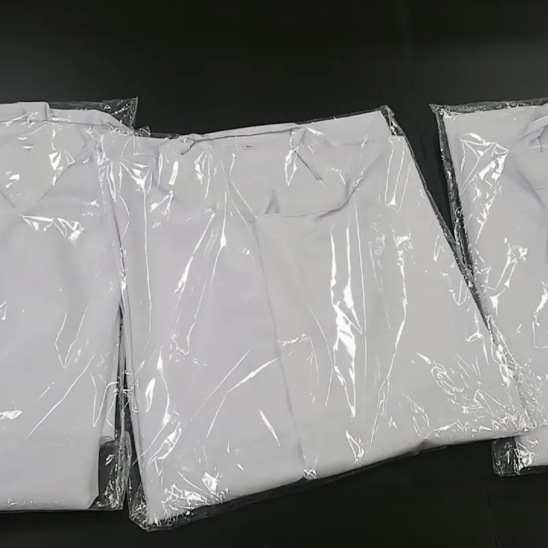 Unique Design Stand Chinese Collar Zipper Food Factory Uniform Classic Fit Mandarin Collar Sleeves Unisex Lab Coats