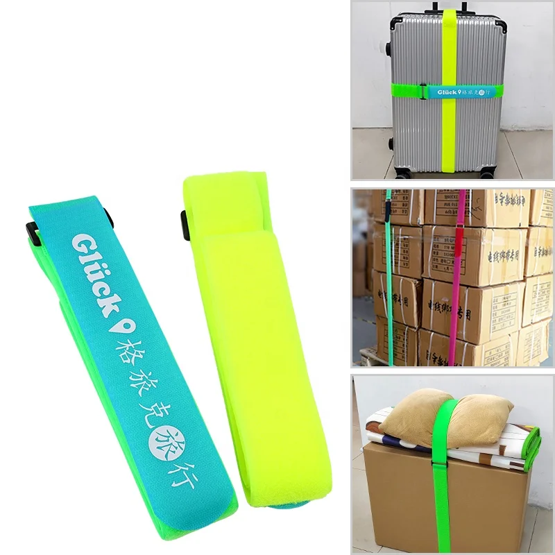 Custom brand logo adjustable hook and loop strap with plastic or metal buckle in sewing