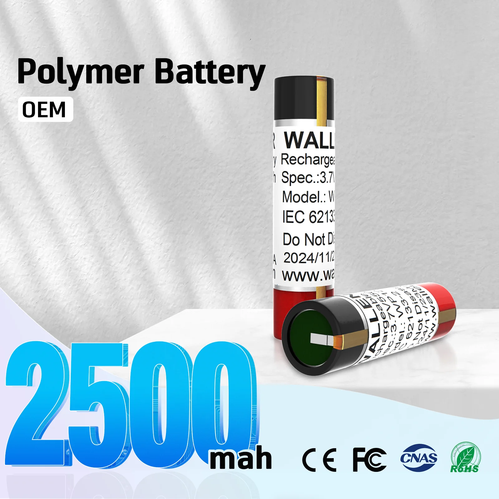 Полимерная 12500 13450 23500 1 литиевая аккумуляторная батарея 3.7V2500mAh для bluetooth-гарнитуры зубной щетки батареи мыши