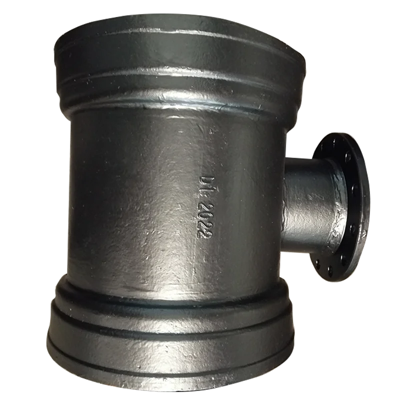 Ductile Iron Fittings Double Socket Level Invert Tee With Flange - Buy Water Line Double Flange