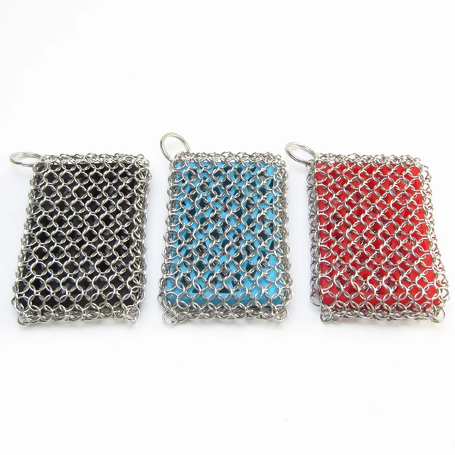 Чугунная сковорода скребок Chainmail очиститель