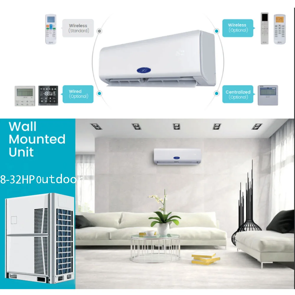 Vrf System Long Distance Remote Control Central Cassette Wall Mounted Ducted Indoor Unit Smart Multi Split Air Conditioner