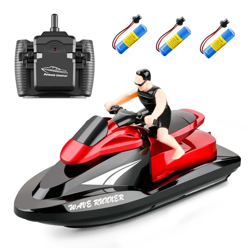 RC motorboat Dual batteries 809 Aqadeic RC Racing Boat 2.4G 4CH High Speed Electric RC Toys for Lakes and Outdoor Adventure Boat