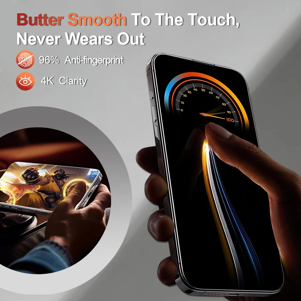 Anti-Scratch Glass 300C Super Curved Edge 4K HD Cell phone Tempered Glass Screen Protector film  for iPhone 16 15 14 13 12