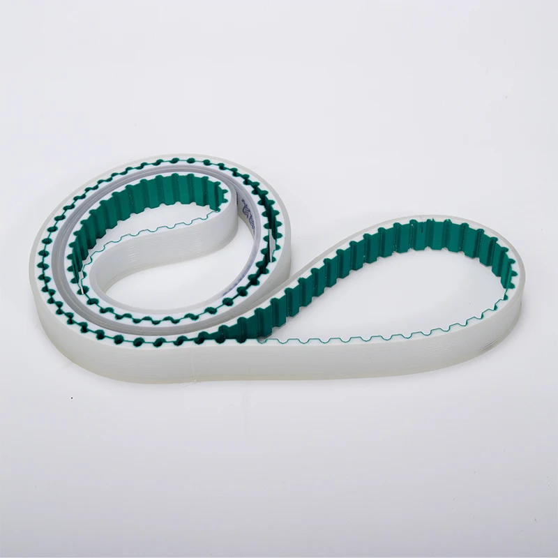 High strengthen truly endless pu timing belt with red rubber coating extra flexible steel cord pu timing belt