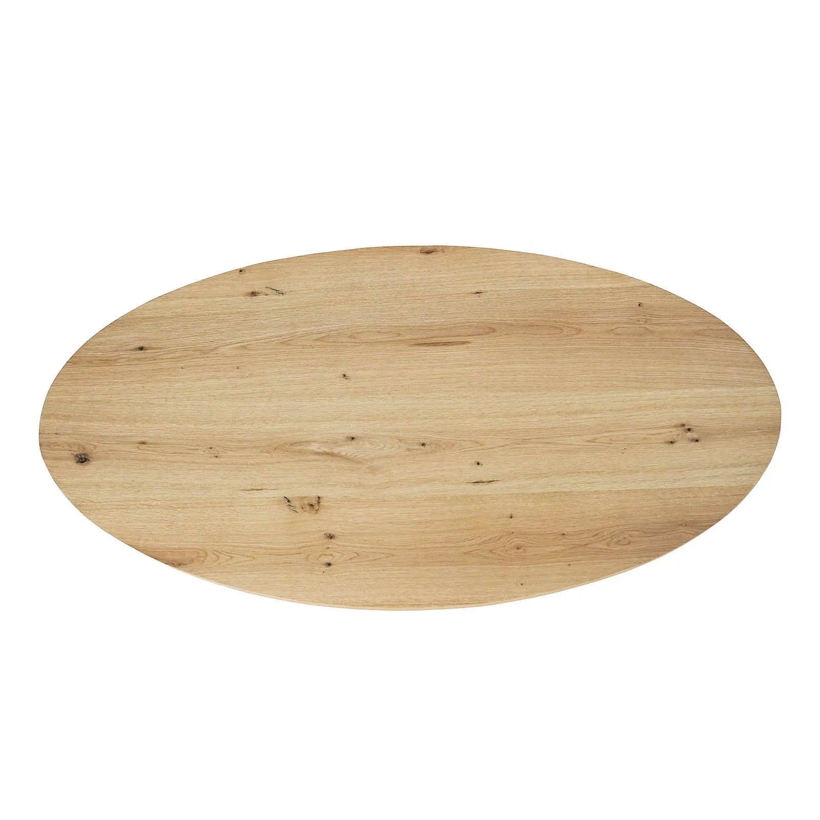 Oak Wood Veneer Oval Dining Table Top Rustic Style Wooden Furniture for Home Hotel School or Apartment Use