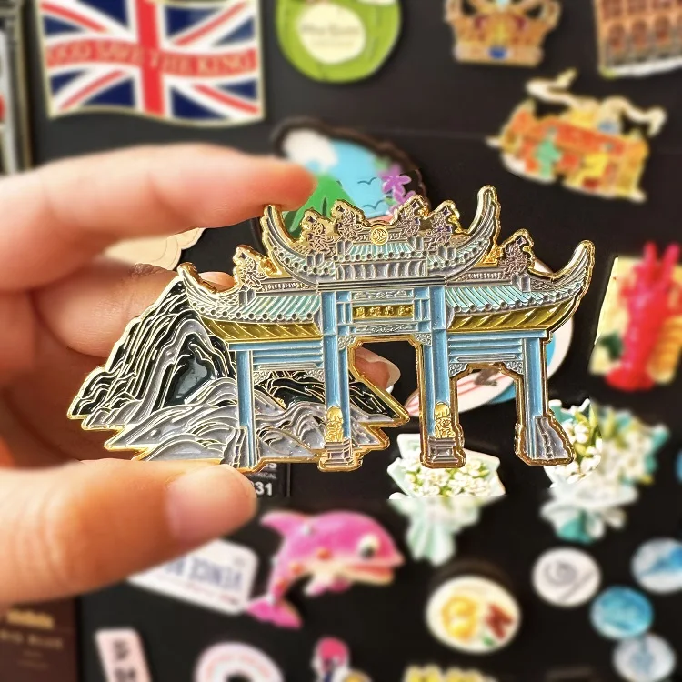 Souvenir Collectible UK Design Metal Countries Kings Guard Soft Enamel Gold Various Custom Fridge Magnet For Gifts