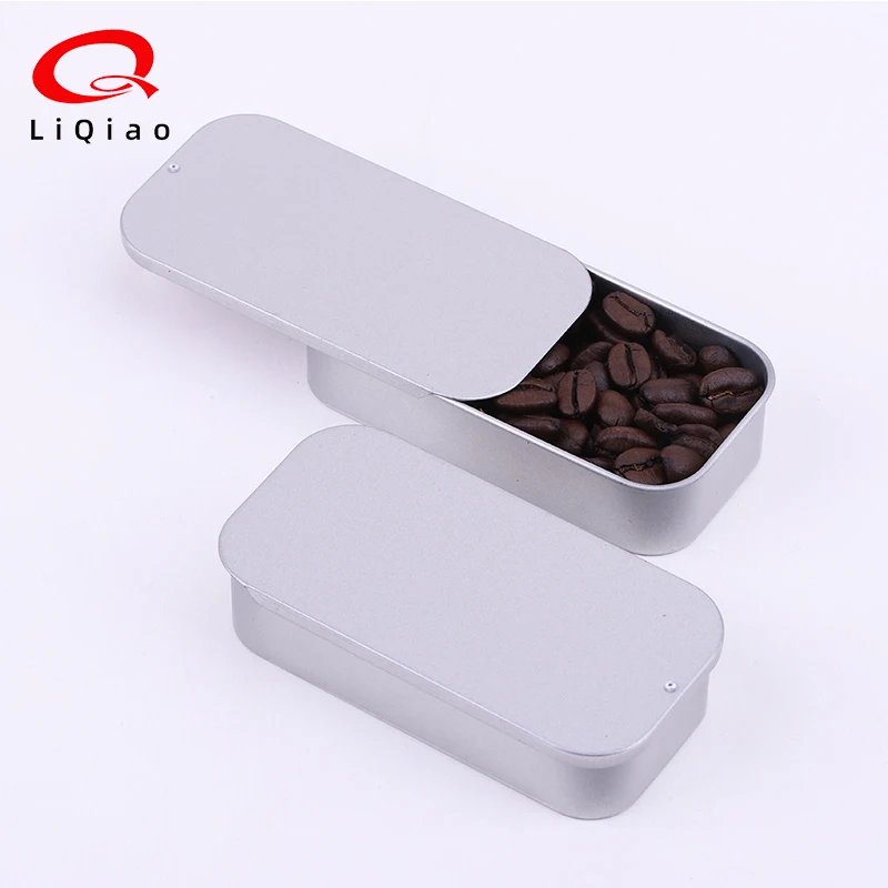 Cosmetic Organizer Chewing Gum Container Mini Iron Slide Cover Storage Jewelry Pill Chocolate Metal Tin Case Portable Tin Boxes
