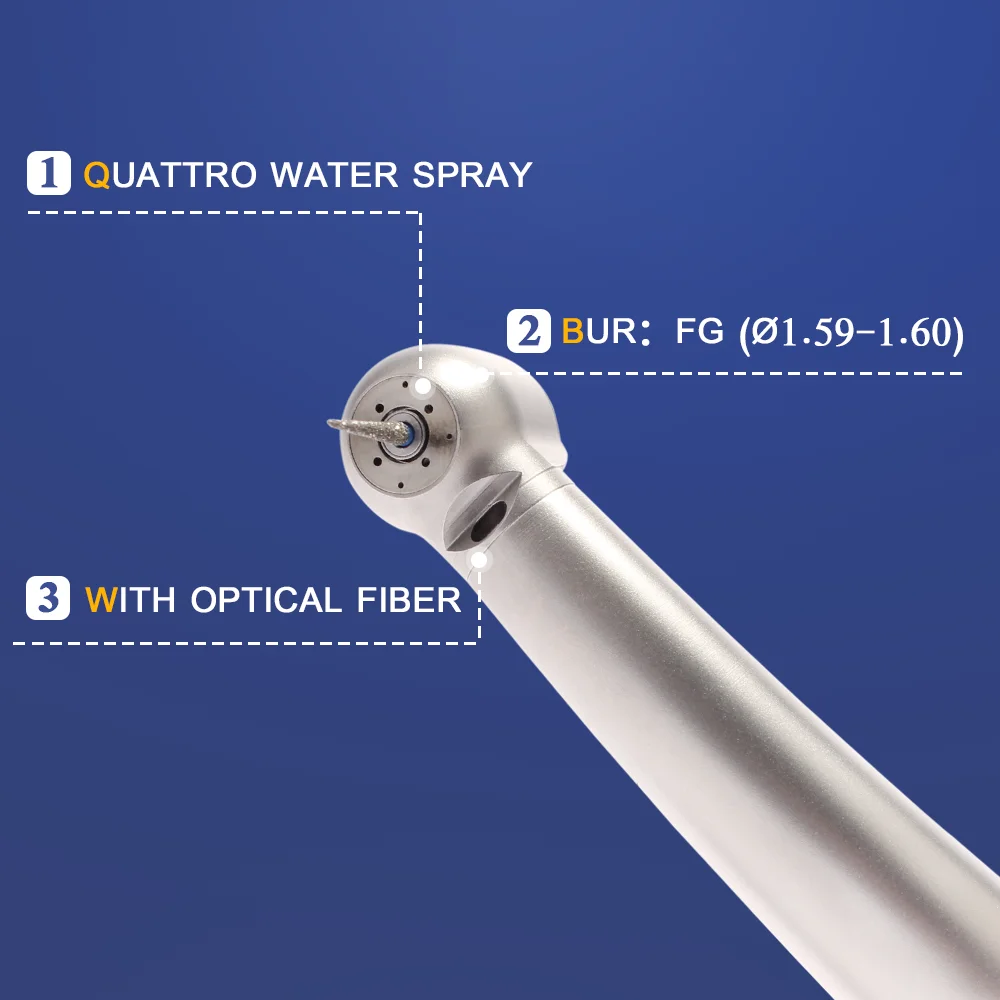 air turbine dental handpiece set K-couple with LED 2/4/6 holes high speed dental piece with led high quality dental tools