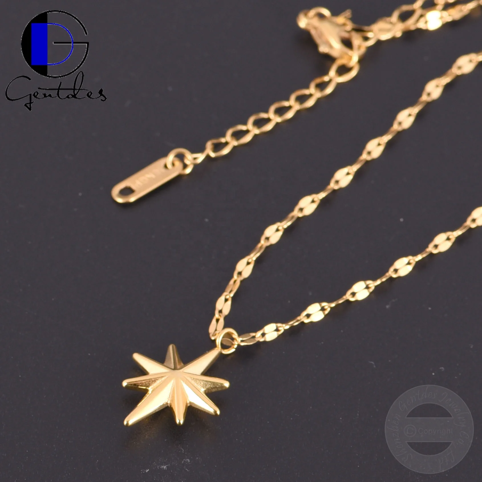Ювелирные изделия Gentdes, серебряный дизайн звезды, женское ожерелье из нержавеющей стали
