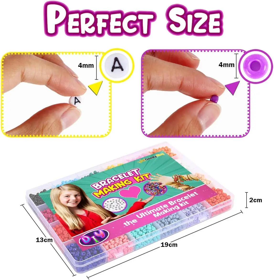 5000+pcs Bead Craft Kit Set Jewelry Making Kit Beads for Bracelets DIY Art and Craft - Gift for Her Women Kid