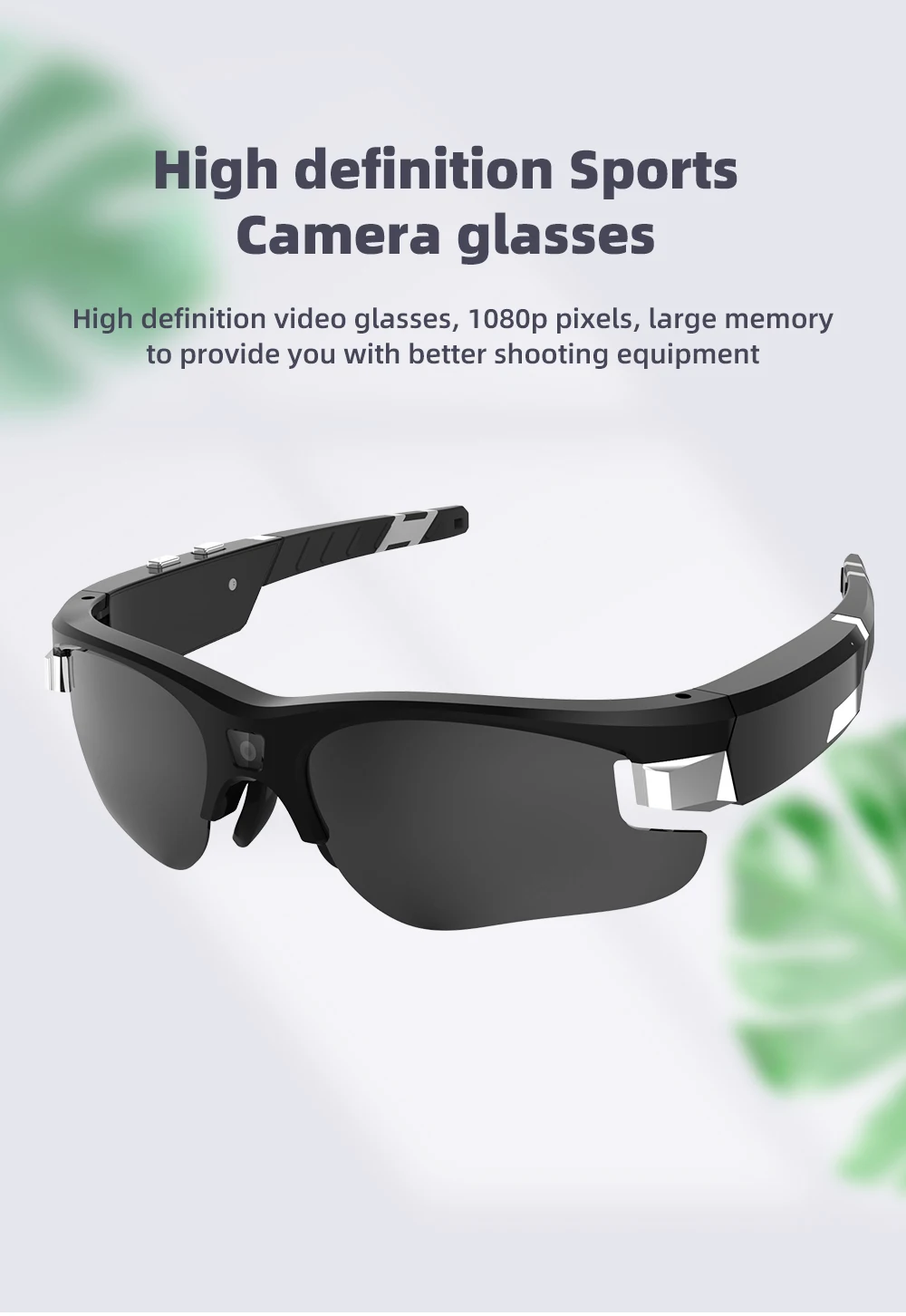 HD 1080P Sport Camera Glasses Spy Camera Hidden Glasses High Picture High Pixel Camera Glasses