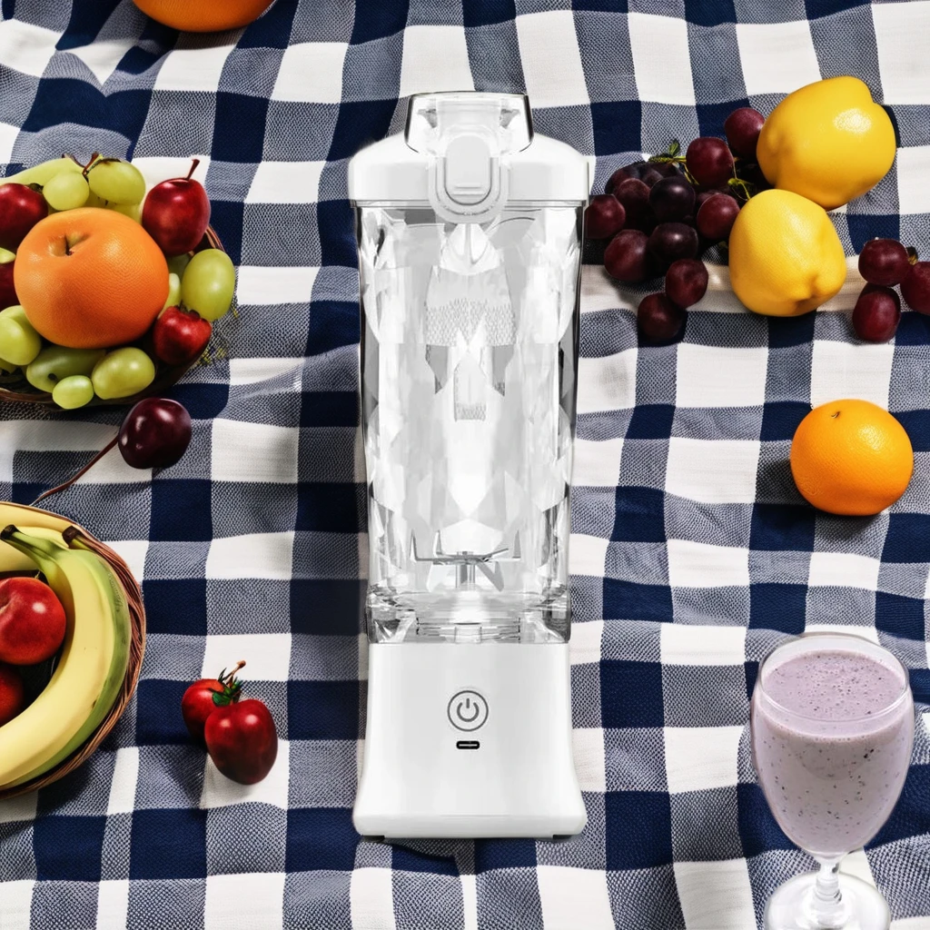 Portable Mini Electric Juicer Blender Personal Rechargeable New Machine Fruits Car Hotel Outdoor USB Power Push Button Household