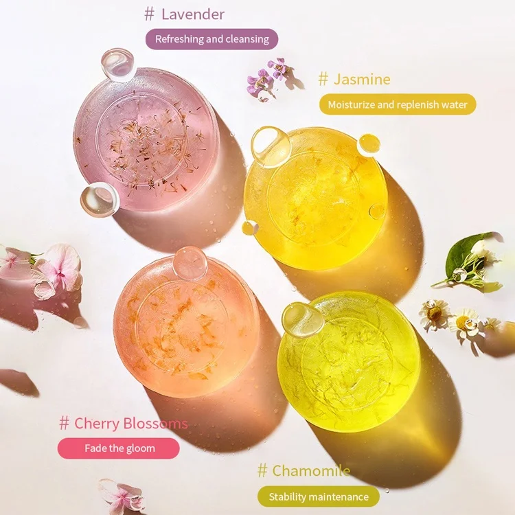 Wholesale Natural Flower Petal Essential Oil Soap Foaming Handmade Soap Deep Cleansing Face and Body Care