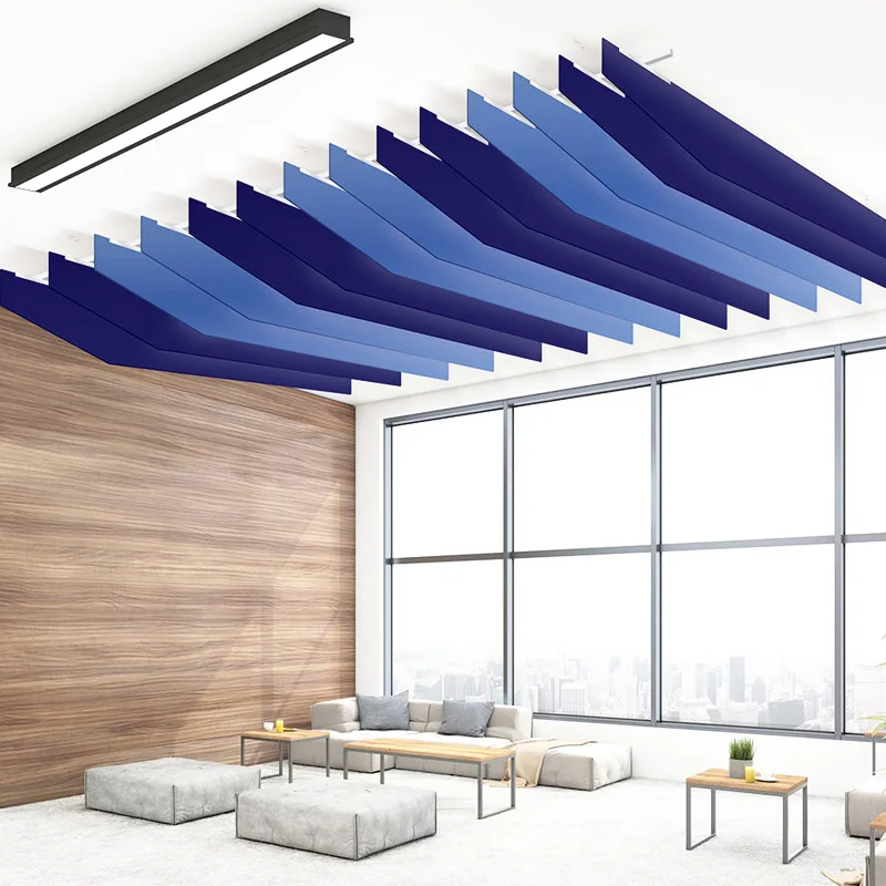 Suspended ceiling acoustic panel sound absorber baffle ceiling sound proofing for the studio