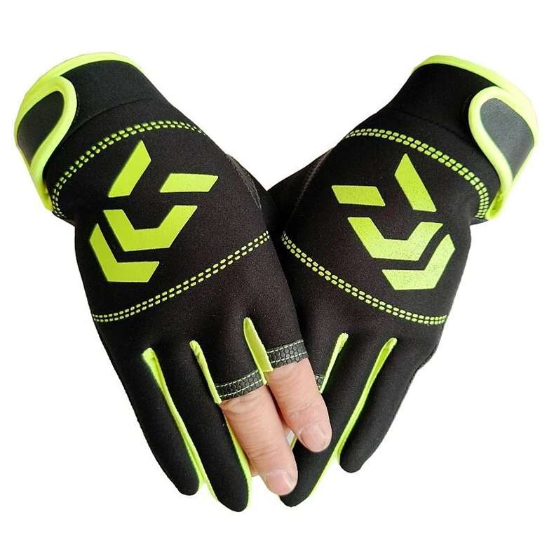  1 Pair Fishing Gloves Men Women Outdoor Anti-slip 3 Cut Finger Sports Fish Equipment Angling
