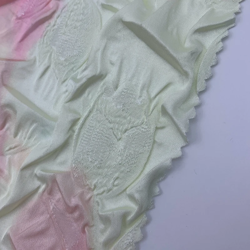 Custom Digital Printed  Floral Designs Silky  Satin Chiffon Comfortable Floral Film Pleat  Fabric For Dress