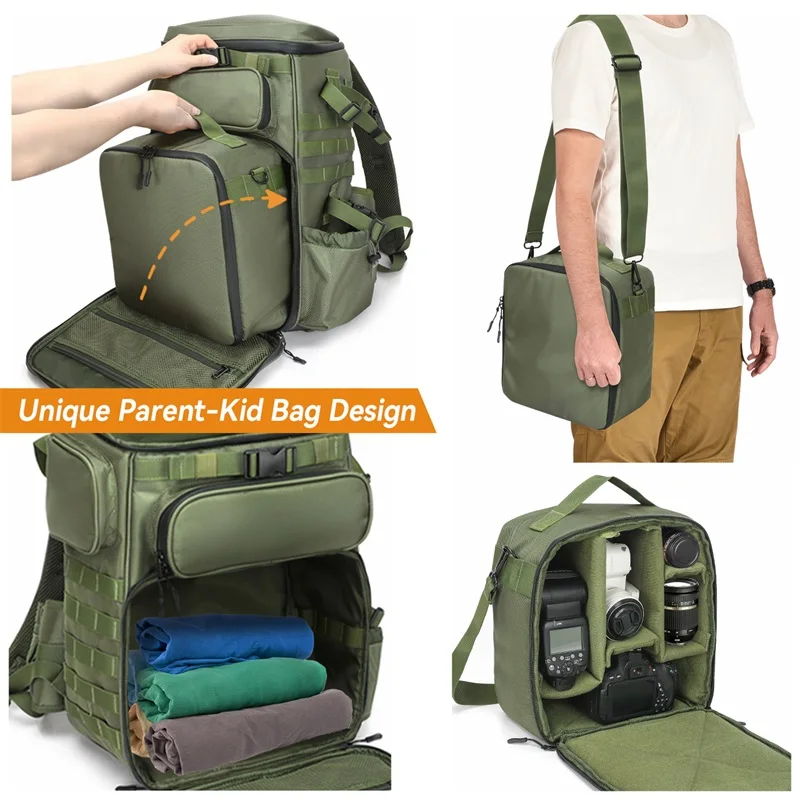Custom Tactical Camera Backpack for DSLR/SLR/Mirrorless Photography Camera
