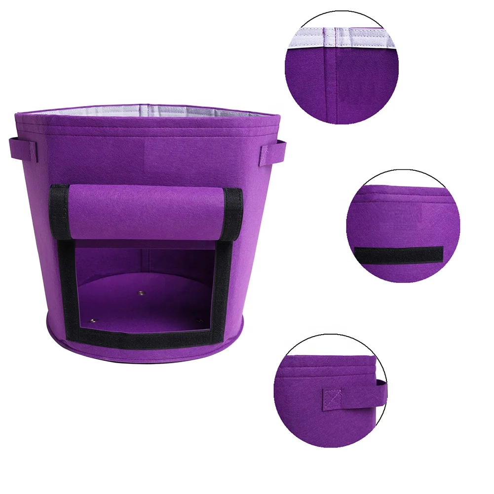9 Gallon Potato Plant Bag Durable Non-Woven Fabric Grow Bag Garden Fabric Pot with Dual Handles