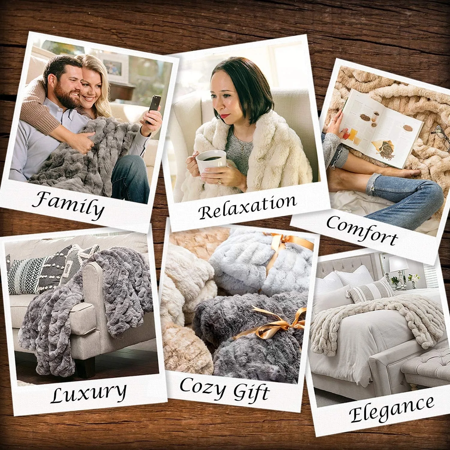 custom luxury faux fur blanket for sofa decoration supper soft fur blanket home decoration faux fur throw blanket