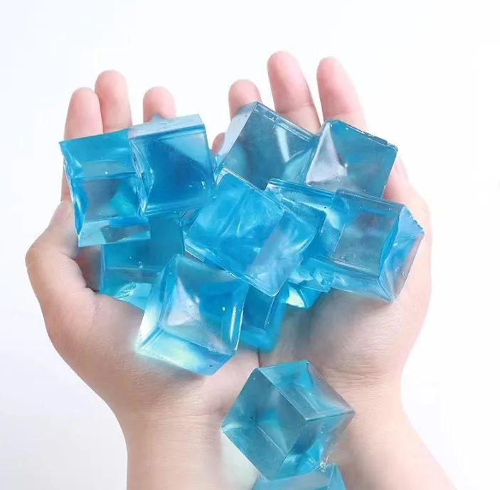 New Cute Cat Claw Kawaii Crystal Ice Cube Mochi Stress Relief Ball Small TPR Soft Rubber Jelly Sticky Toys Cute Cat Claw